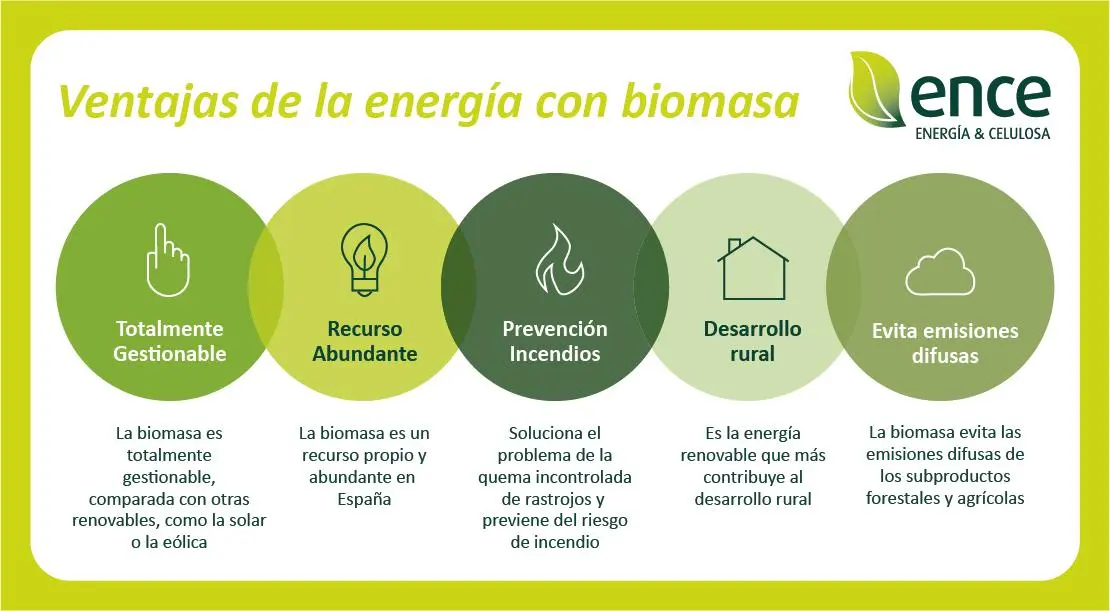 ventajas de la energia renovable biomasa - Cuáles son las ventajas de la energía renovable