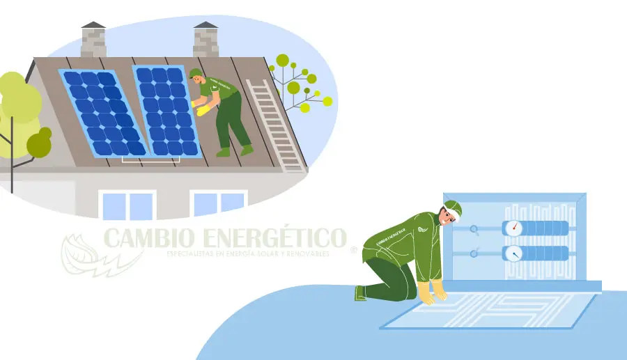 combinar aerotermia y fotovoltaica de autoconsumo en segovia - Cuántas placas solares se necesitan para autoconsumo