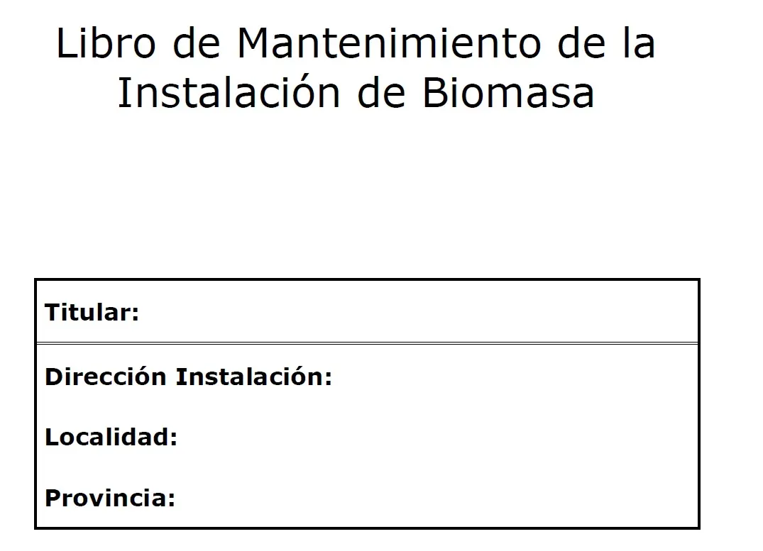 obligacion mantenimiento biomasa - Cuánto tiempo ha de conservarse como mínimo el manual de uso y mantenimiento