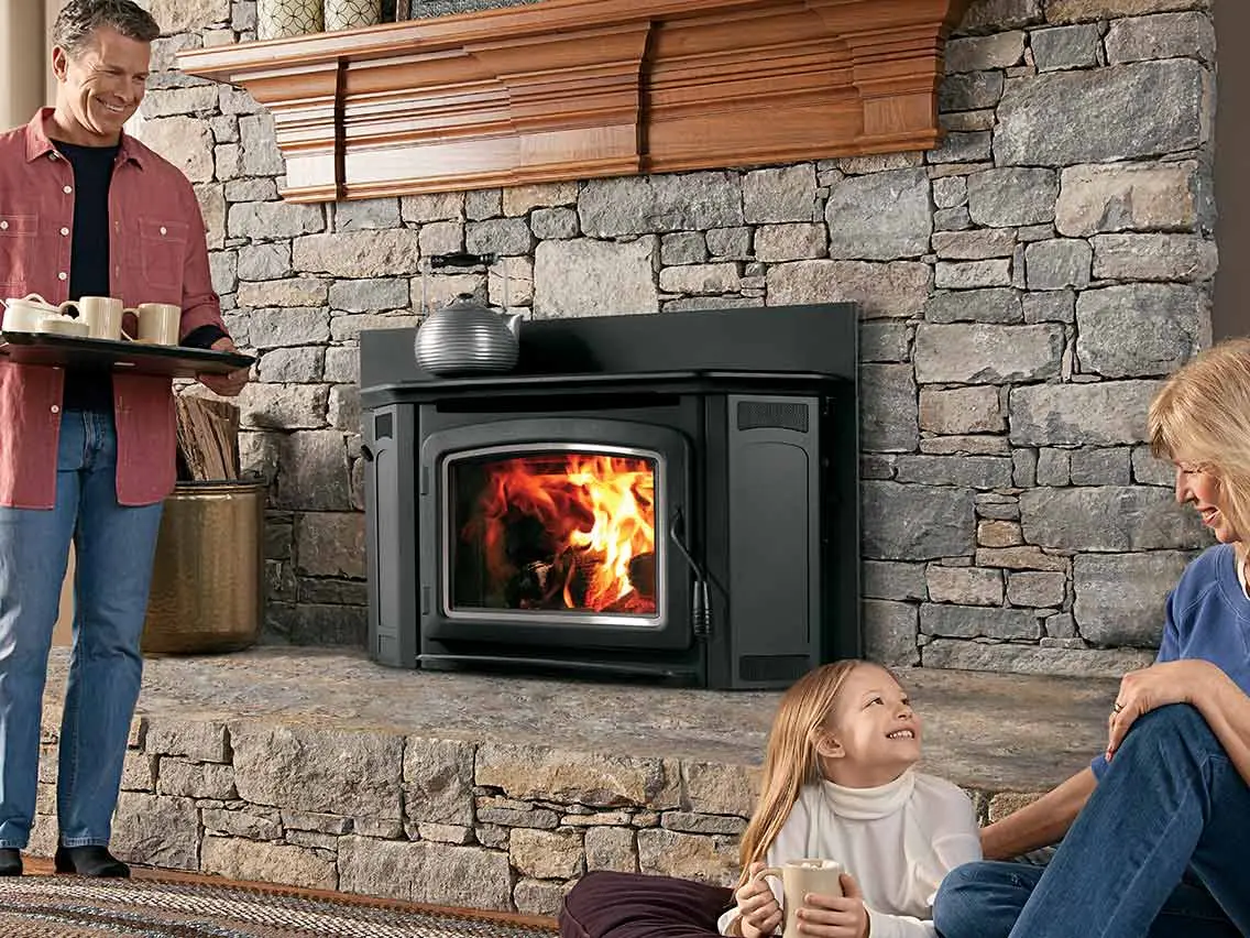 fireplace with pellet stove - Is there a combination pellet and wood-burning stove