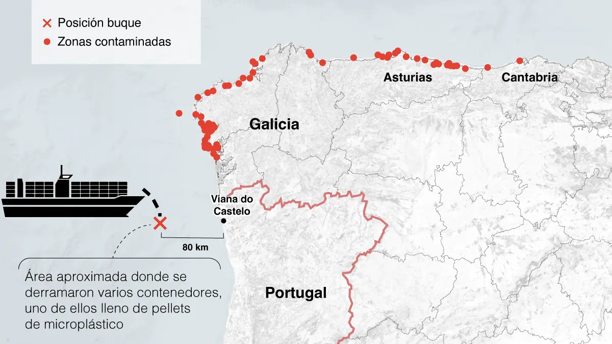 mapa pellets - Qué playas tienen pellets