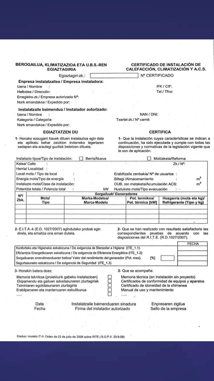 El Certificado de Instalación de Caldera de Gas: Tu Garantía de Seguridad y Eficiencia - Quién puede certificar instalaciones de gas certificado instalacion caldera gas - Quién puede certificar instalaciones de gas
