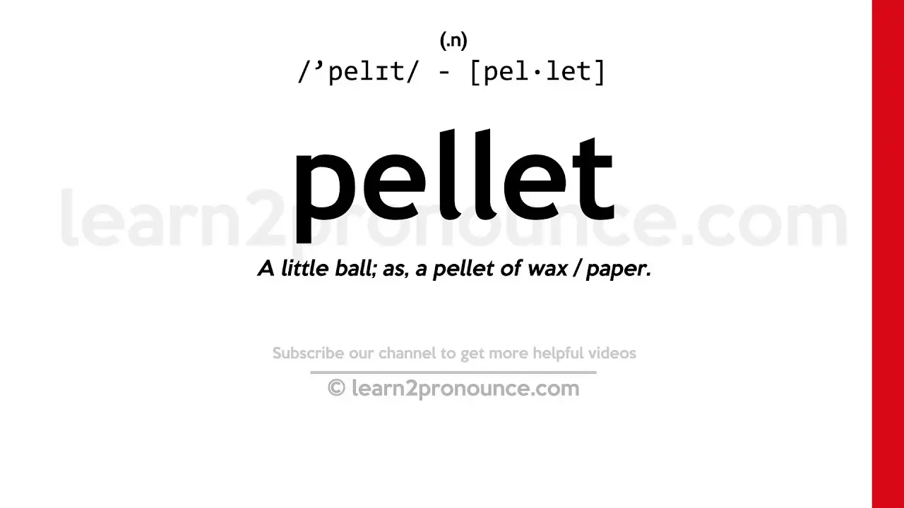 pellets english - What is a word for pellets